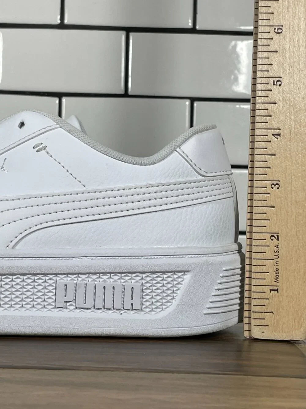 Puma Smash Platform v3 Shoes Womens Size 9 White Leather Casual Low Top Sneakers